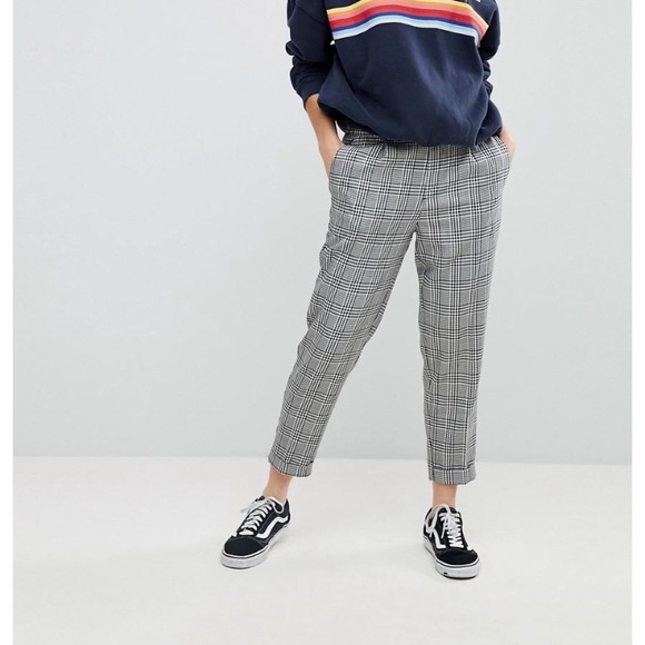 asos plaid pants womens